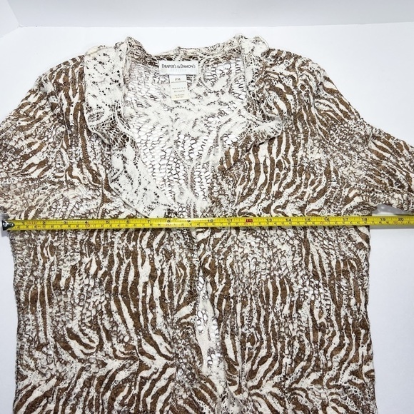 DAMON & DRAPERS WATERFALL CROCHET CARDIGAN size PM - Picture 3 of 6